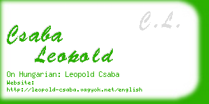 csaba leopold business card